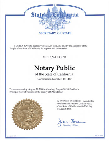 Melissa Ford Notary Public